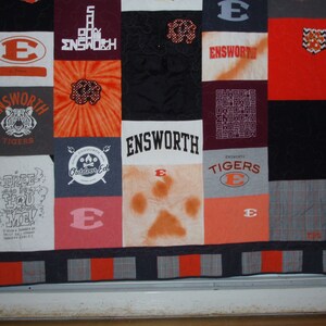 CUSTOM ORDER for Twin size Patchwork Quilts made from your Tshirts 20-25 Tshirts image 3