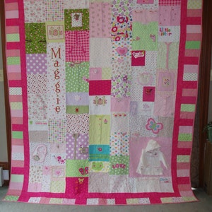 CUSTOM ORDERS for Full size quilt made from clothing image 1