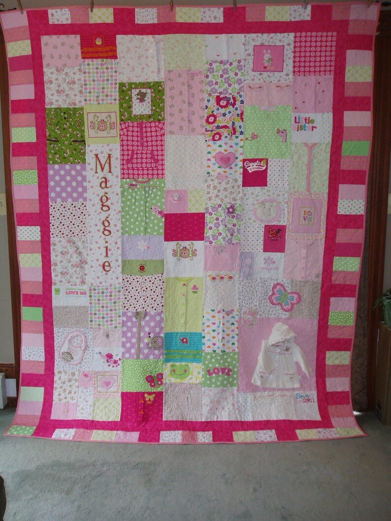 CUSTOM ORDERS for Full size quilt made from clothing image 1
