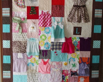 CUSTOM ORDERS for memory Clothes Quilt - All sizes