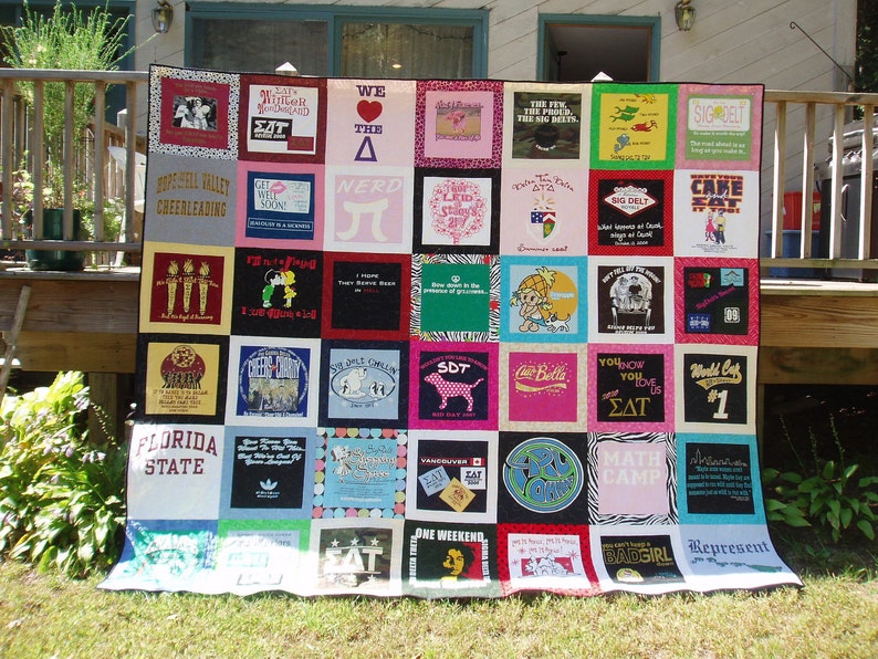 CUSTOM Tshirt Quilt 42 Squares KING SIZE Etsy