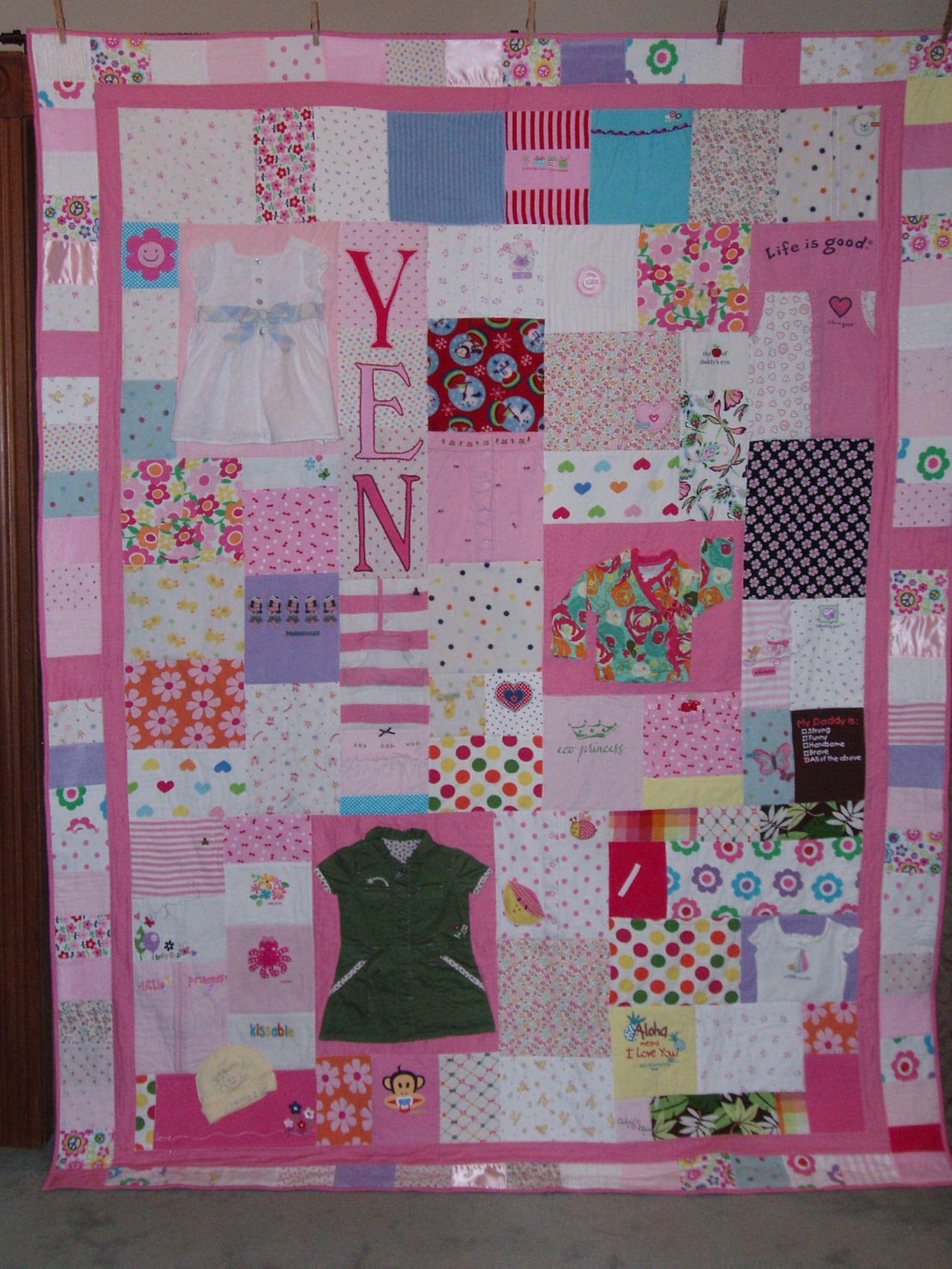 QUEEN Size Patchwork Quilt Made From Your Clothes Baby Items Etsy