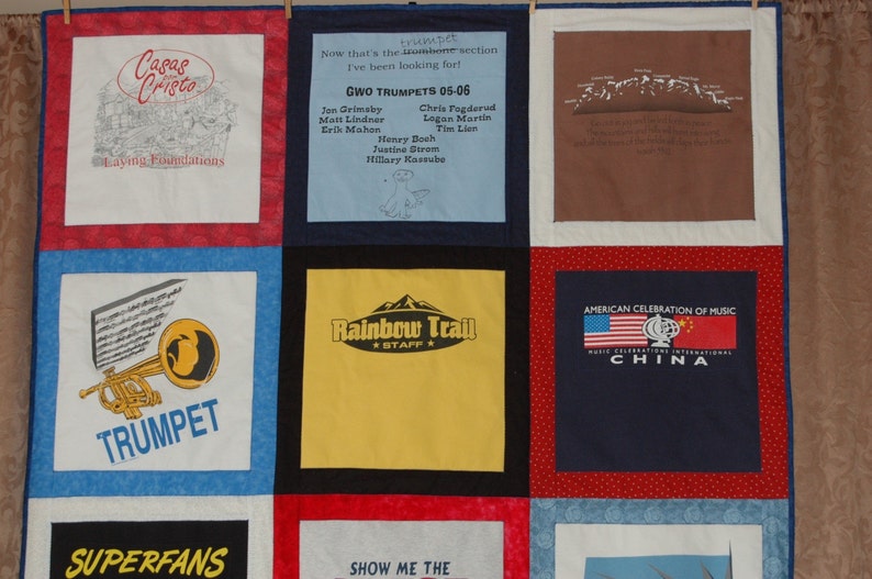 12 Squares Tshirt Quilt CUSTOM ORDERS Etsy