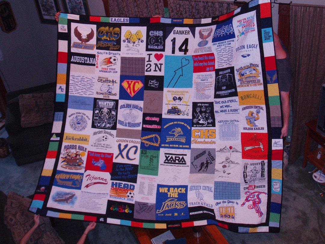 King Size Patchwork Tshirt Quilt CUSTOM ORDERS - Etsy