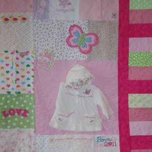 CUSTOM ORDERS for Full size quilt made from clothing image 2