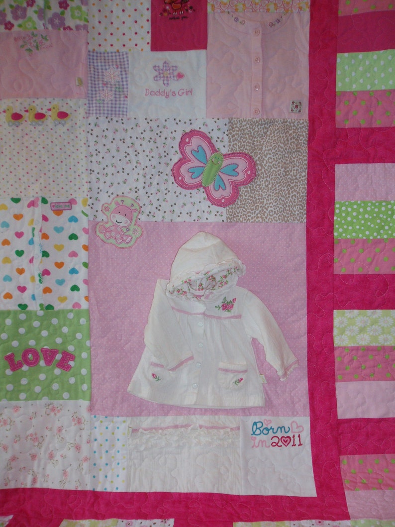 CUSTOM ORDERS for Full size quilt made from clothing image 2