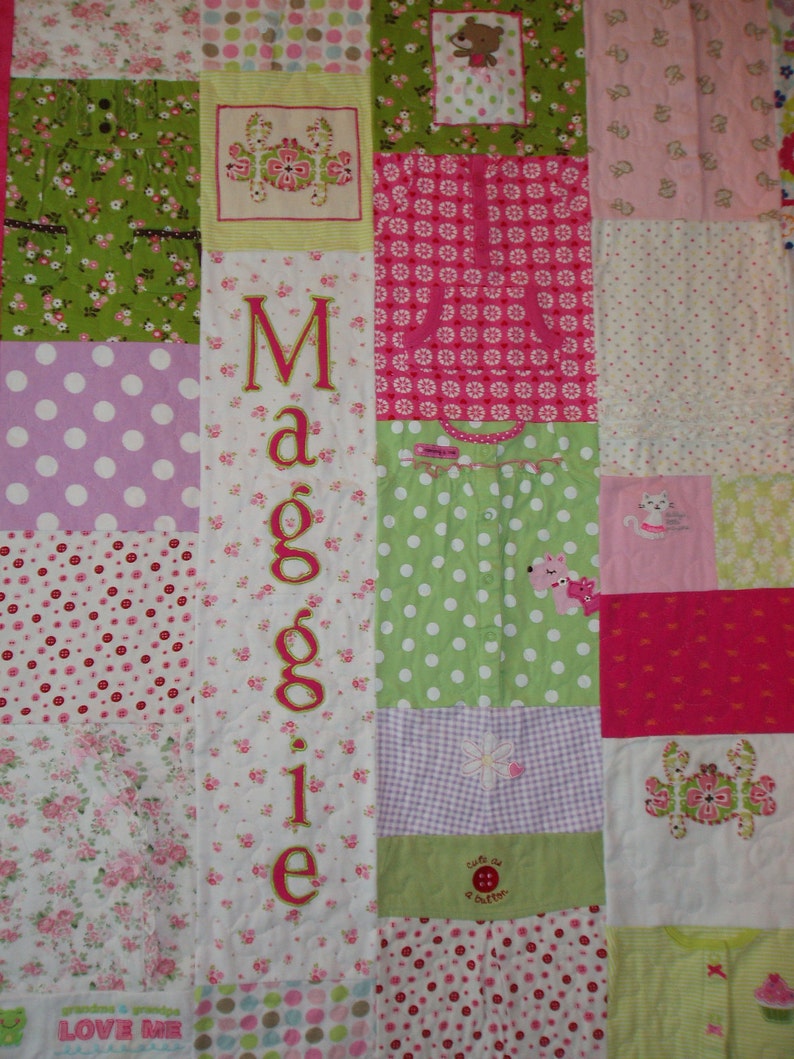 CUSTOM ORDERS for Full size quilt made from clothing image 3