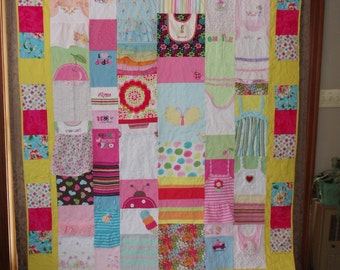 CUSTOM ORDER for TWIN size Quilt made from your  clothes