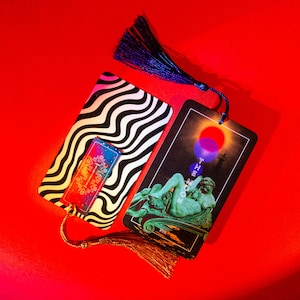 "Lesezeichen vom ""Anthropologen"" Tarot Deck - Zufällig ausgewählte Tarot Karten Lesezeichen mit Quasten."