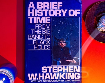 A Brief History of Time, From the Big Bang to Black Holes, by Stephen W. Hawking, 1988. Vintage Collectible Hardcover Book