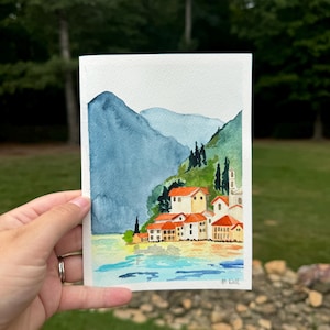 Carte souvenir peinte à la main 5 x 7