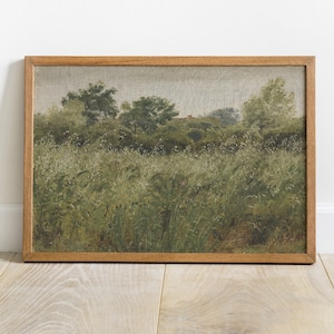 Vintage Wildflower Field Wall Art, Botanical wall art, Field Of Flowers Art | Botanical Wildflower Art, gift