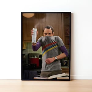 Sheldon Portrait Print: Funny Bathroom Wall Art Decor