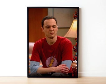 Sheldon Portrait Print: Funny Bathroom Wall Art Decor
