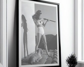 Retro Woman Print, Feminist Poster, Black and White Art, Vintage Woman Print, Girls Room Decor, Trendy Wall Art, Fashion Print, gift for her