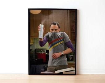 Sheldon Portrait Print: Funny Bathroom Wall Art Decor