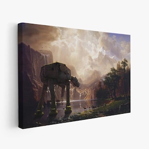 Dark Cosmic Moon Poster – Endor Wall art - Sci-Fi Galaxy Wall Art – Villain Aesthetic Print – Space Warrior Decor – Mystical Night Sky