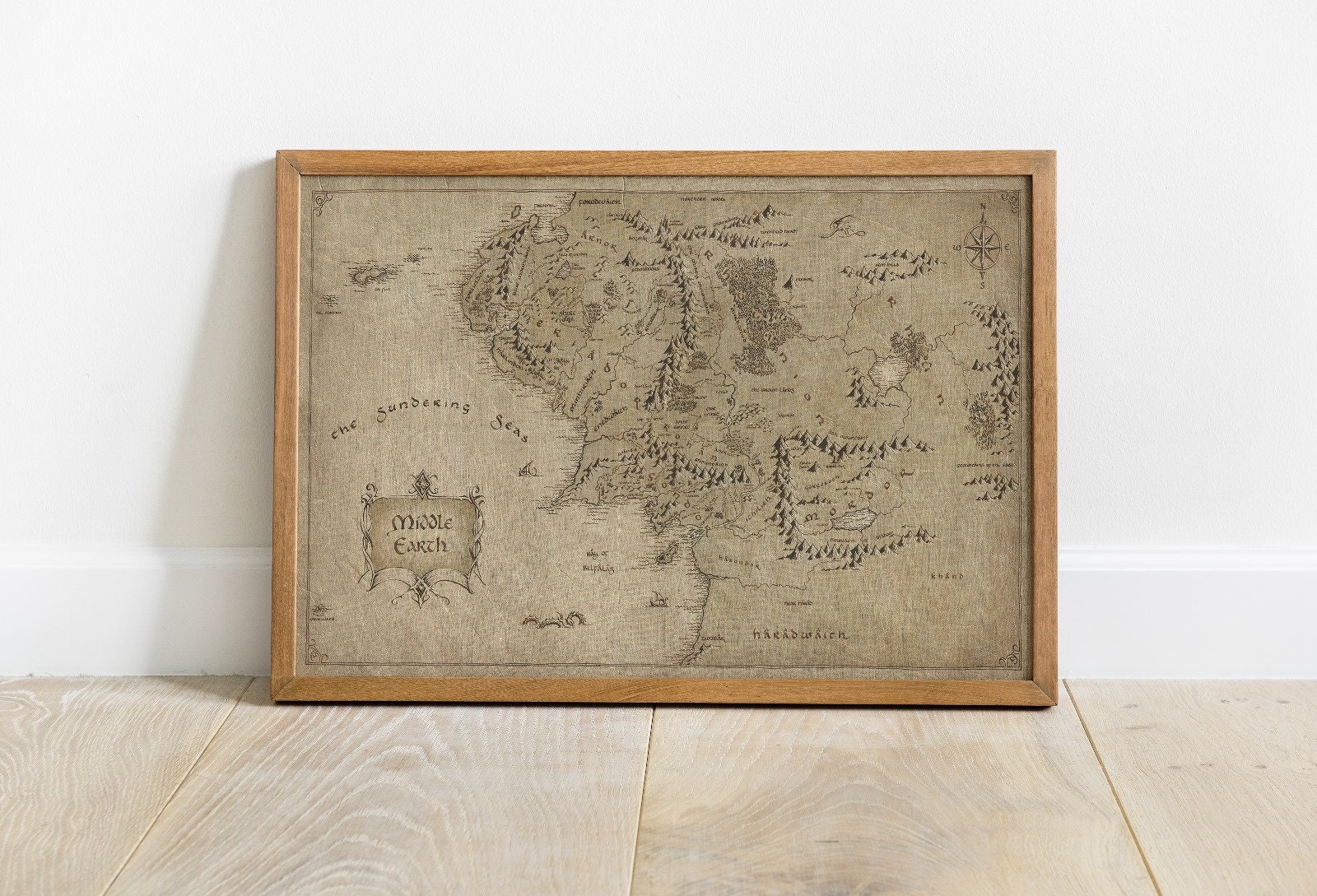 Mittelerde Landkarte: Vintage Fantasy Wanddeko