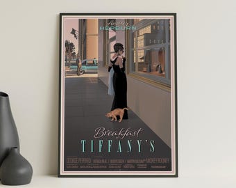 Breakfast at Tiffany's Poster: Audrey Hepburn Vintage Home Decor