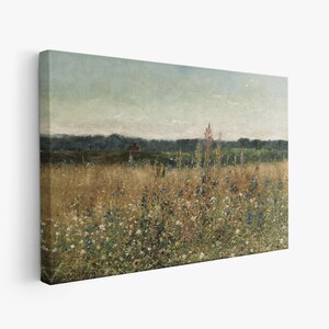 Vintage Wildflower Field Wall Art, Botanical wall art, Field Of Flowers Art | Botanical Wildflower Art, gift