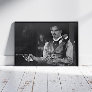 Doc Holliday Canvas Print: Tombstone Movie Scene, Western Outlaw Art