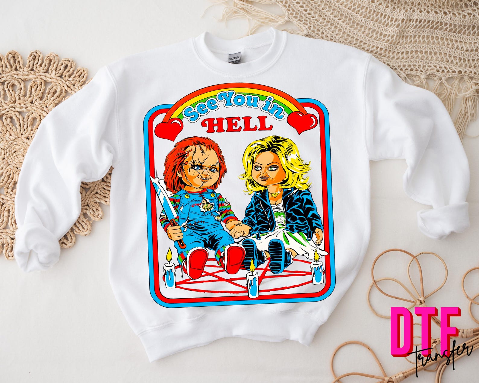 See You in Hell Chucky Halloween DTF Transfer Ready to Press - Etsy