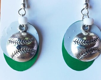 baseball can earrings