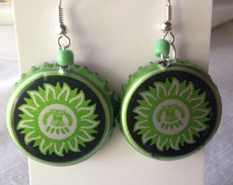 bottle cap earrings