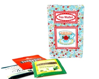 Handgemachte Reise Teebeutel Brieftasche, Reise Teebeutel, Teebeutel Organizer, Weihnachtsgeschenk für Teeliebhaber