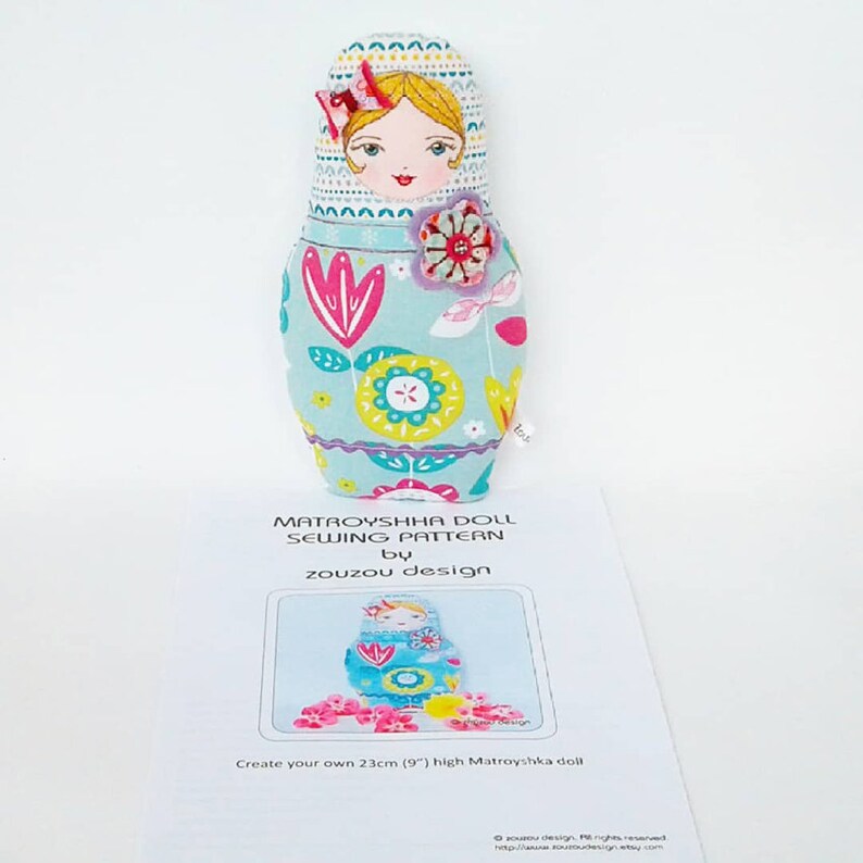 Matryoshka Rag Matryoshka Doll Kit, Cloth Doll Plush Pattern With 4 Fabric Doll Faces ...