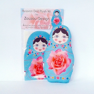 Cut and Sew Matryoshka Doll Kit, DIY Easy Sew Rag Doll, Doll Fabric, Gift for Sewer