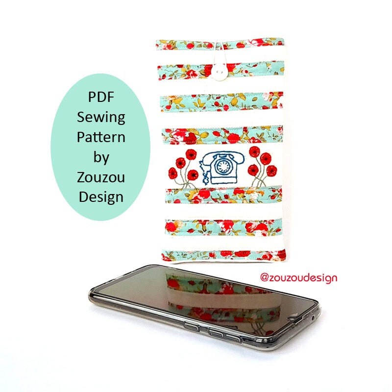 PDF Phone Case Sewing Pattern Quilted Cell Phone Sleeve Etsy
