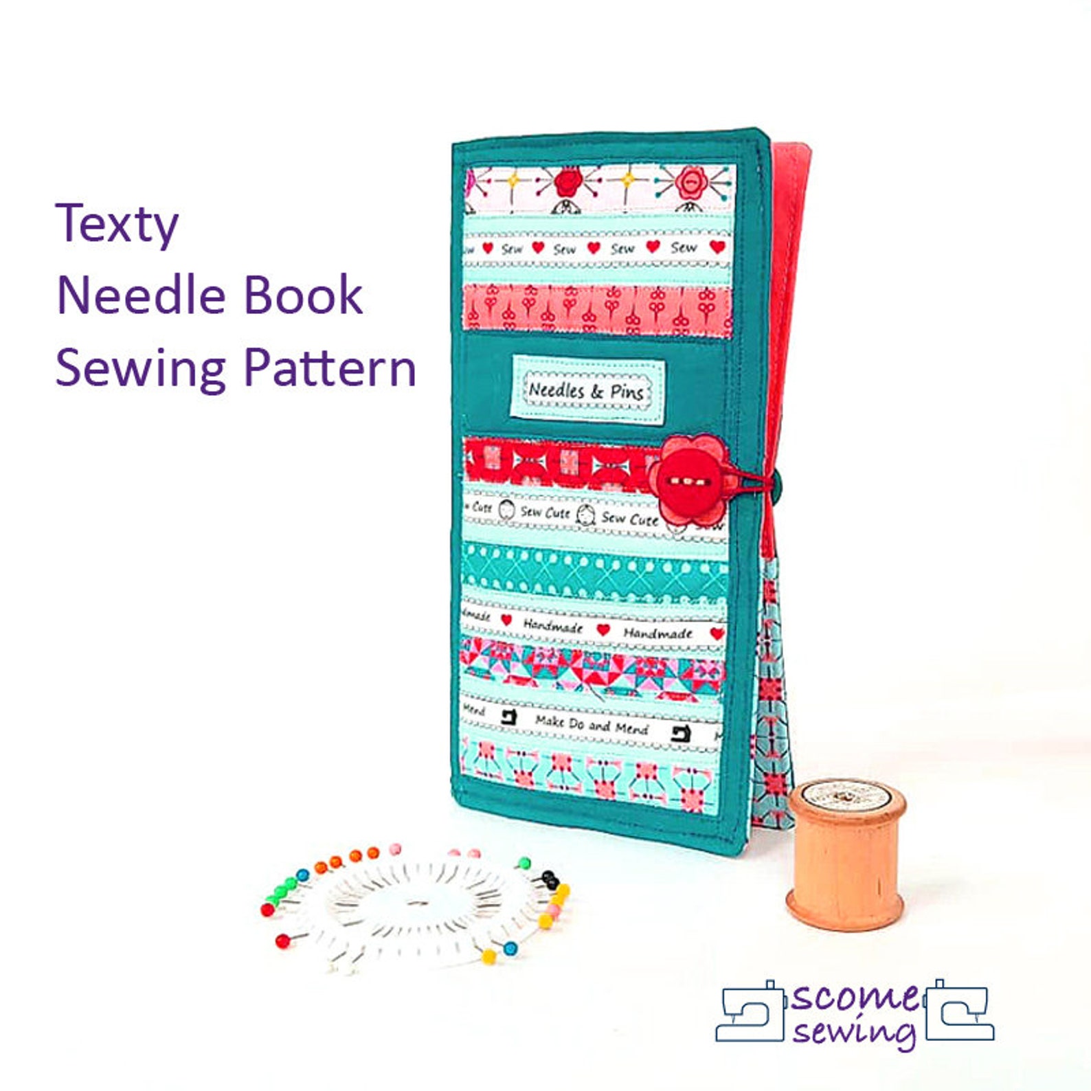 10+ Book Sewing Patterns PDF Texty Needle Book Sewing Pattern, Sewing Tool Case, Needle Case