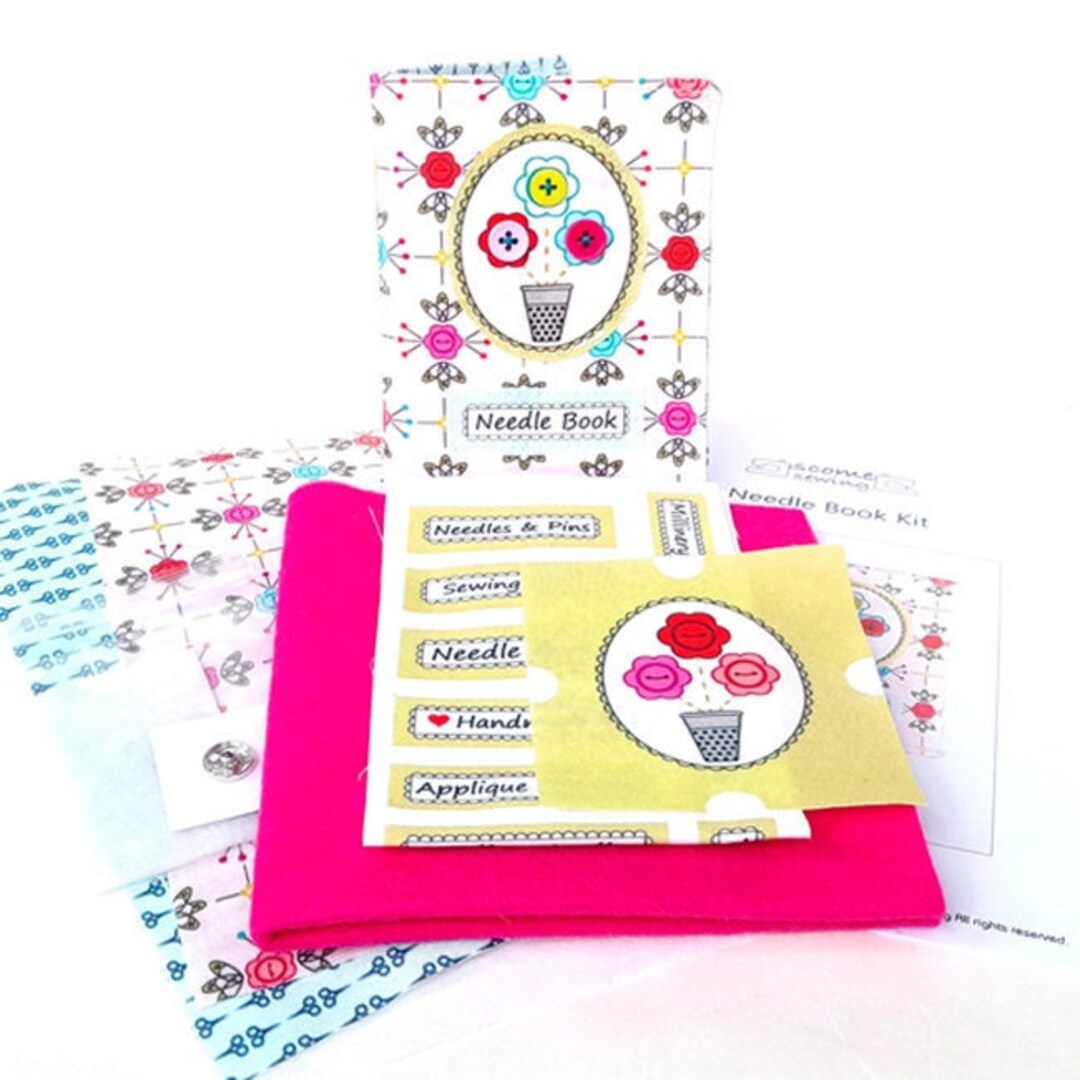 Needle Book Sewing Kit With Needle Labels, Needle Case Pattern, Gift