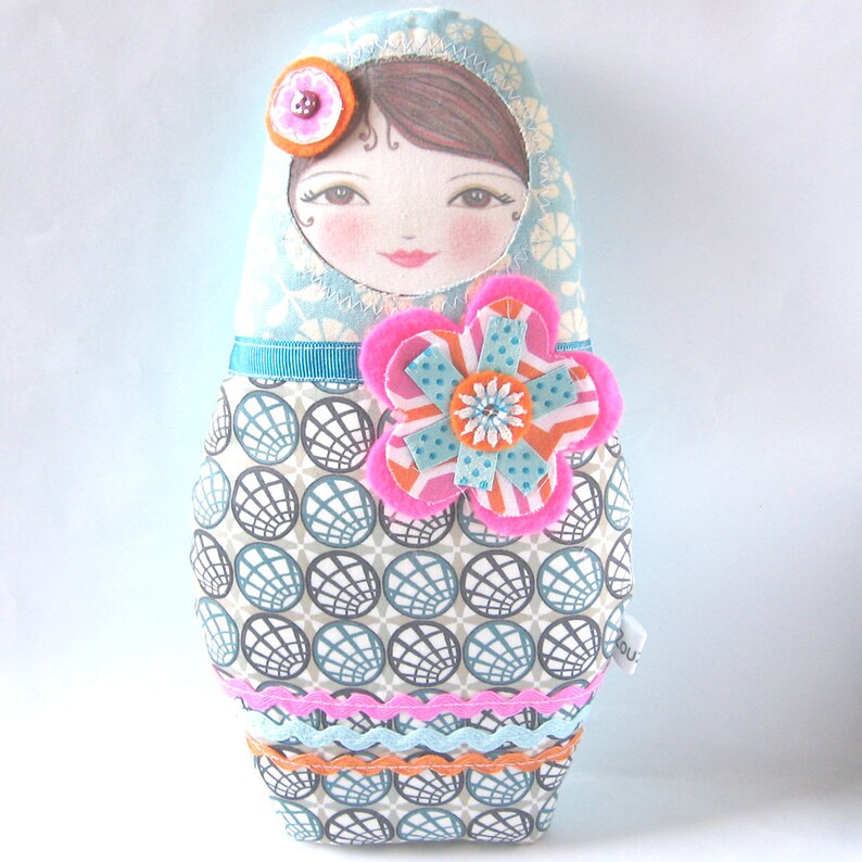 Fabric Matryoshka Doll Delphine image 3