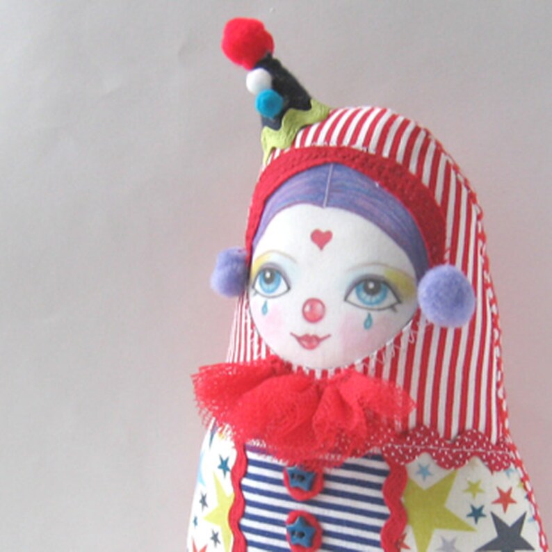 Pierrot Face Doll Face Material Rag Doll Faces Cute Clown Etsy