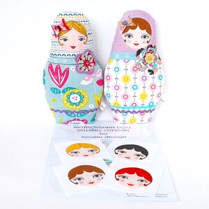 PDF Sewing Pattern, Soft Matryoshka Doll Template, Russian Doll Plush ...