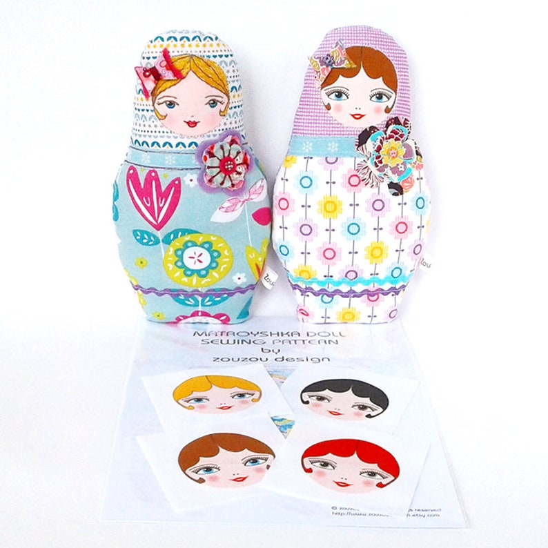 PDF Sewing Pattern Soft Matryoshka Doll Template Russian Etsy UK