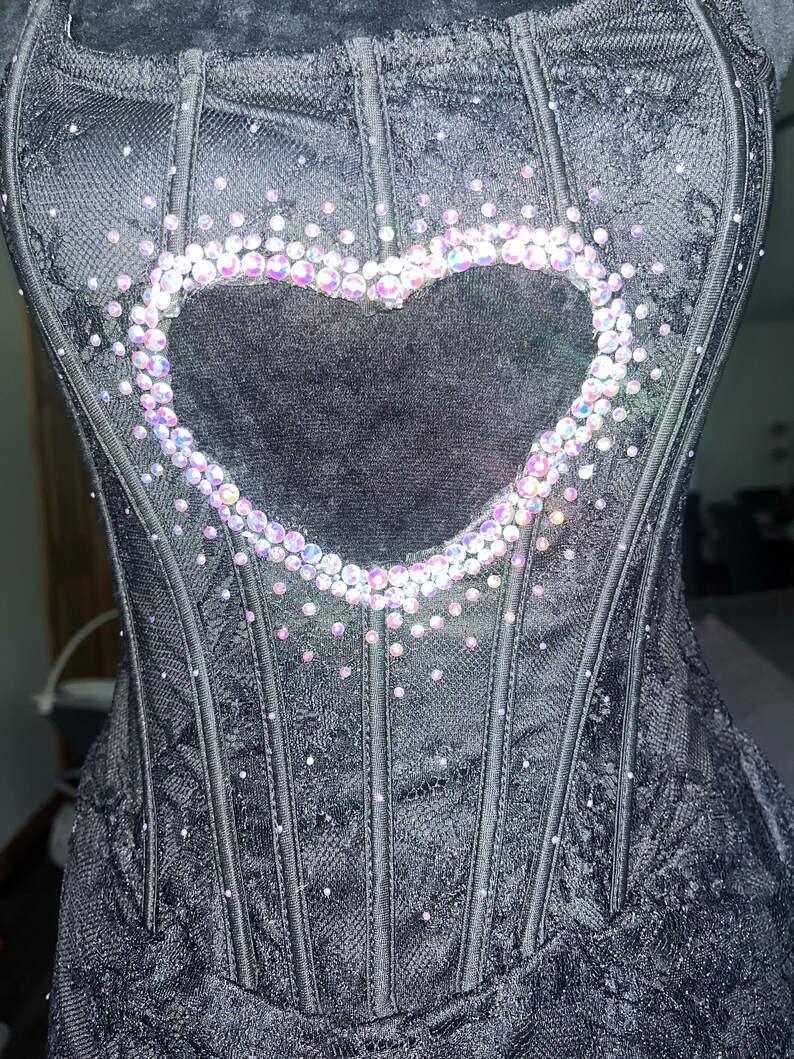 Heart Cutout Corset Dress Etsy