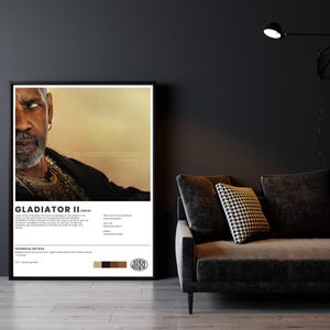 Gladiator 2 movie poster, Movie Poster Wall Art, Vintage Cinema Decor, Film Posters, Retro Art Prints, Home Theater Decor, Hollywood Movie