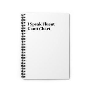 Gantt-diagram notitieboek - I Speak Fluent Gantt-diagram, projectplanner, doeltracker, studentendagboek, academisch notitieblok, werkorganisator