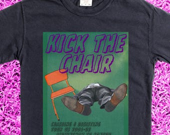 Band merch mockery; inspired by a Dave Mustaine lyric that still gets a grin. Pigment dyed concert tee with soft, vintage fade.