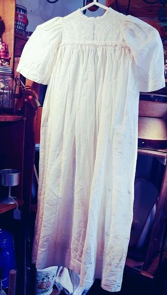 Long Handmade Childs Vintage Gown 1900s