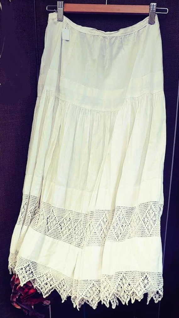 Petticoat/Slip with Crocheted Lace trim Handmade