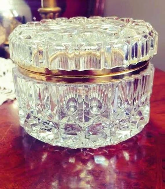 French Style Cut Crystal glass Trinket dish