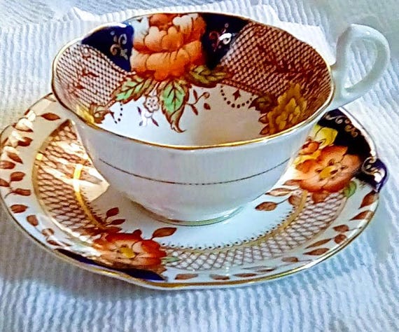 Fine Bone China by Bell China Pattern #2902 Cup with Saucer Made in England