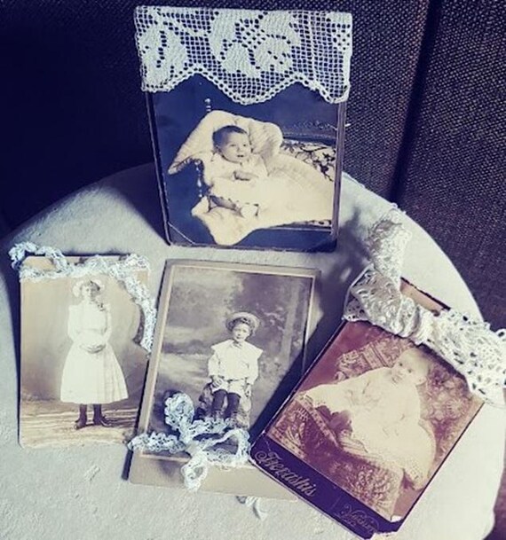 Lot of 4 Old Photographs of Children