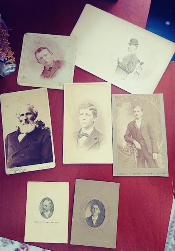 Lot of 7 Old Photographs of Gentlemen