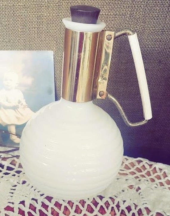 Milk Glass Carafe 1960's