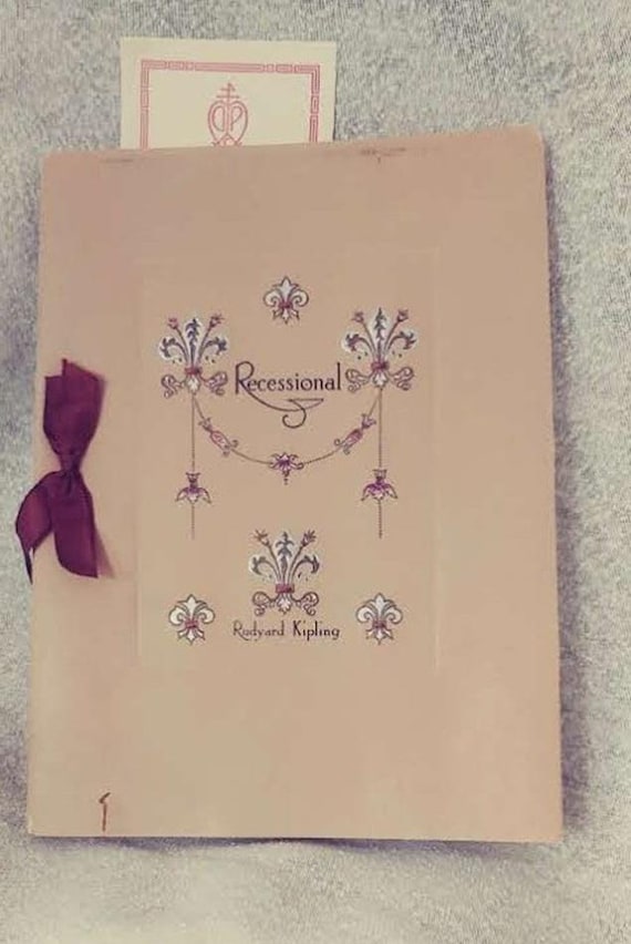 The Recessional by Rudyard Kipling Soft Cardstock Dodge Publishing Company 1910